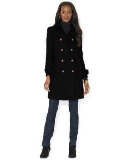 Lauren Ralph Lauren Coat, Double Breasted Wool Cashmere Blend Pea Coat   Coats   Women