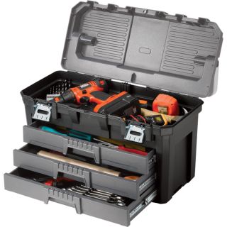 Keter 23in. 3-Drawer Toolbox, Model# 17186722  Tool Boxes