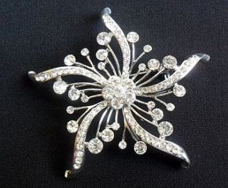 vintage starburst diamante brooch by yatris home and gift