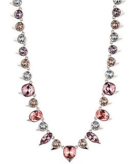 Givenchy Gold Tone Rose and Peach Crystal Collar Necklace   Fashion Jewelry   Jewelry & Watches