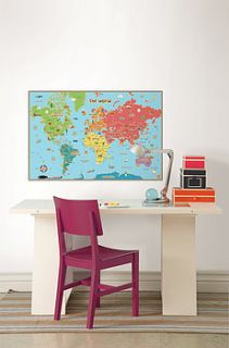 children's world map wall sticker by deservedly so