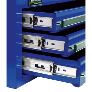 Homak H2PRO 56in. 8-Drawer Roller Tool Cabinet with 2 Compartment Drawers — Blue, 56 1/4in.W x 22 7/8in.D x 45 3/4in.H, Model# BL04056082  Tool Chests