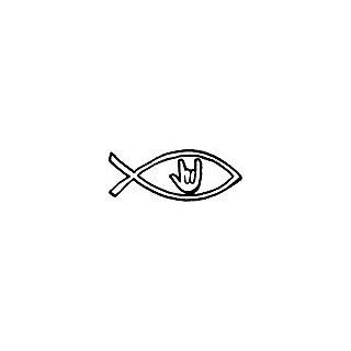 Christian Fish Rubber Stamp