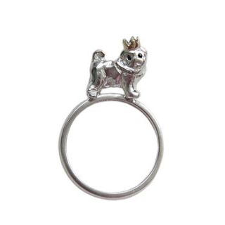 pug ring. with little gold crown by rock cakes