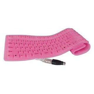 Air Touch 109 Key USB PS/2 Foldable Keyboard (Pink) Computers & Accessories