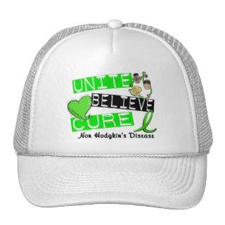 UNITE BELIEVE CURE Non Hodgkin's Disease Trucker Hats