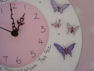 butterfly clock by hickory dickory designs