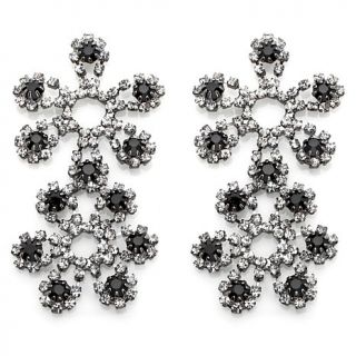 Margaret Rowe L.A. "Floral Cascade" Crystal Double Drop Earrings