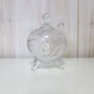 small decorative glass jar by lindsay interiors
