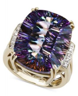 14k Gold Ring, Mystic Topaz (7 1/6 ct. t.w.) and Diamond Accent Oval Ring   Rings   Jewelry & Watches