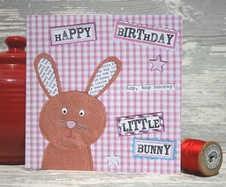 'happy birthday little bunny' greeting card by the writing bureau