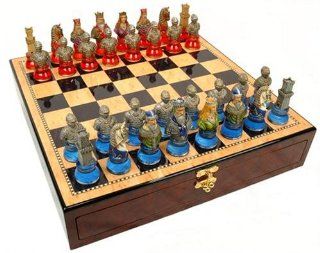 Medieval Times In Clear Base Chess Set, King3 1/2 inch Toys & Games