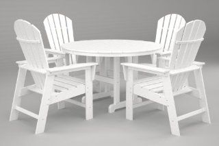 POLYWOOD PWS108 1 WH South Beach 5 Pc. Dining Set, White  Dining Room Furniture Sets  Patio, Lawn & Garden