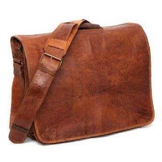 Kipling Leather Messenger Bag   Camel Computers & Accessories