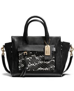 COACH BLEECKER MINI RILEY CARRYALL IN TWO TONE PYTHON EMBOSSED LEATHER   COACH   Handbags & Accessories