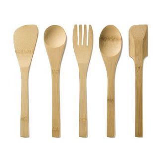 set of five children's kitchen utensils by green tulip ethical living