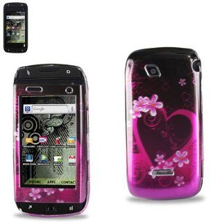 Reiko 2DPC SID4G 104 Durable Snap On Case for Samsung Sidekick 4G   1 Pack   Retail Packaging   Black/Pink Cell Phones & Accessories
