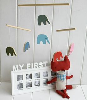 wooden elephant mobile by posh totty designs interiors