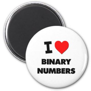 I Love Binary Numbers Refrigerator Magnets