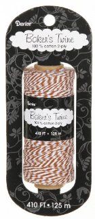 Darice BT106 2 Ply Bakers Cotton Twine, 410 Feet, Brown/White   Brown And White Bakers Twine