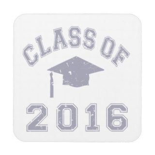 Class Of 2016 Graduation    Grey Beverage Coasters