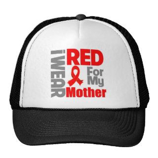 Mother   I Wear Red Ribbon Trucker Hat