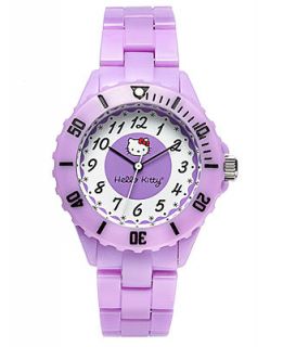Hello Kitty Watch, Womens Purple Plastic Bracelet 35mm H3WL1004PR   Watches   Jewelry & Watches