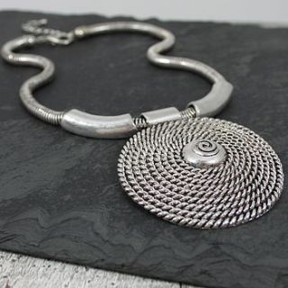 metal shield necklace by my posh shop