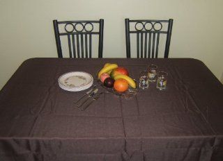 Benson Mills Basics 60 inch by 104 inch Chocolate Solid Tablecloth  