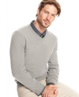 Club Room Sweater, V Neck Solid Cashmere Sweater   Men