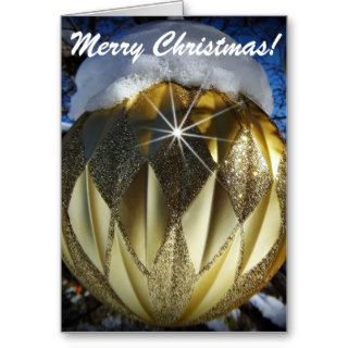 Golden Christmas Ball Greeting Card