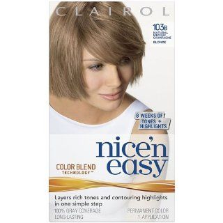 Clairol Nice 'n Easy Hair Color, Natural Medium Champagne Blonde (103B)  Chemical Hair Dyes  Beauty