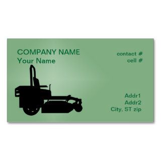 ZTR grass mower Business Card