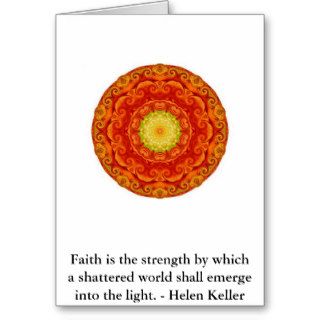 Helen Keller inspirational QUOTE Greeting Card