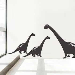 brontosaurus wall sticker decals by snuggledust studios