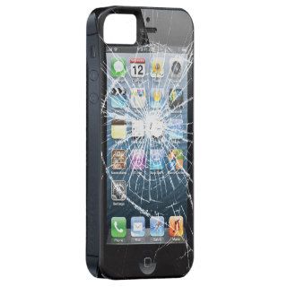 Broken Glass with side buttons iPhone 5 Cases