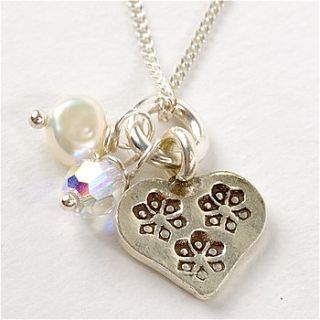 sweetheart necklace in pearl by lily belle girl
