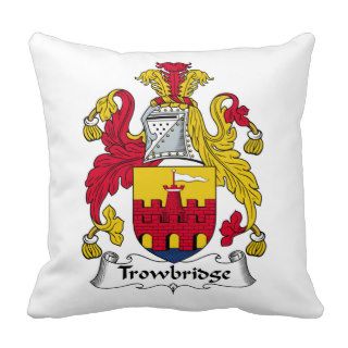 Trowbridge Family Crest Throw Pillow