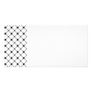 Cross Pattern Black and White Photo Greeting Card