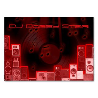 cool dj red laser business card