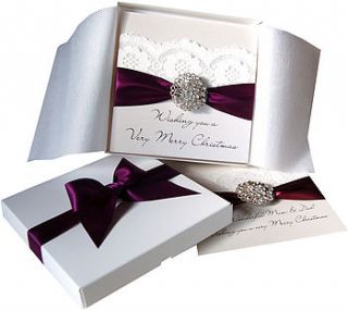 opulence luxury personalised christmas card by made with love designs ltd