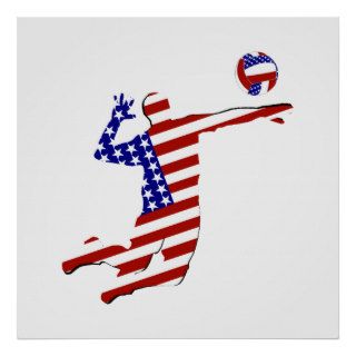 American Volleyball Player Posters