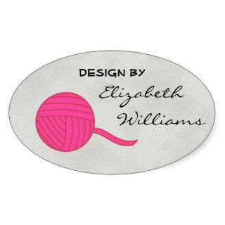 Design ByPink Ball of Yarn and Sand Background Sticker