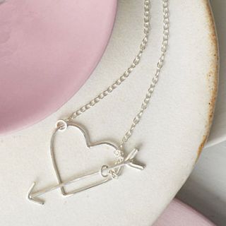 silver heartbreaker necklace by bbel