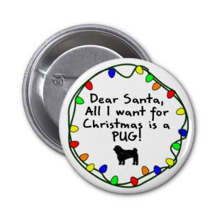 Dear Santa Pug Pin