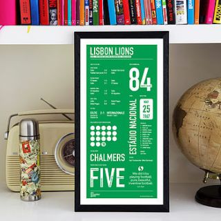 celtic lisbon lions print by the beautiful game