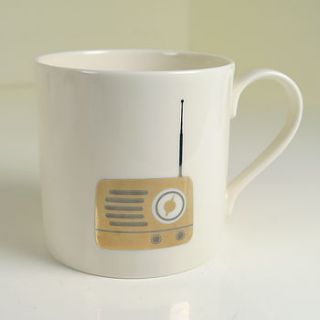 24k gold leaf radio mug by begolden