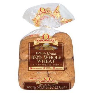 Oroweat 100% Whole Wheat Hamburger Buns   8 ct.