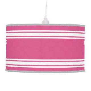 Pink White Football Jersey Custom Name Number Hanging Pendant Lamps
