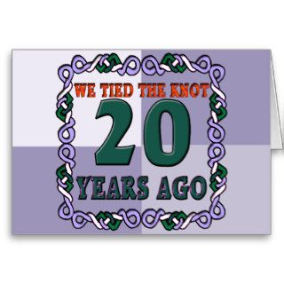 20th Wedding Anniversary Card